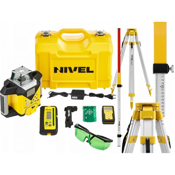 Rotacinis lazerinis nivelyras Nivel System NL720G Digital + stovas SJJ1+ matuoklė LS-24 Rotacinis lazerinis nivelyras Nivel System NL720G Digital + stovas SJJ1+ matuoklė LS-24